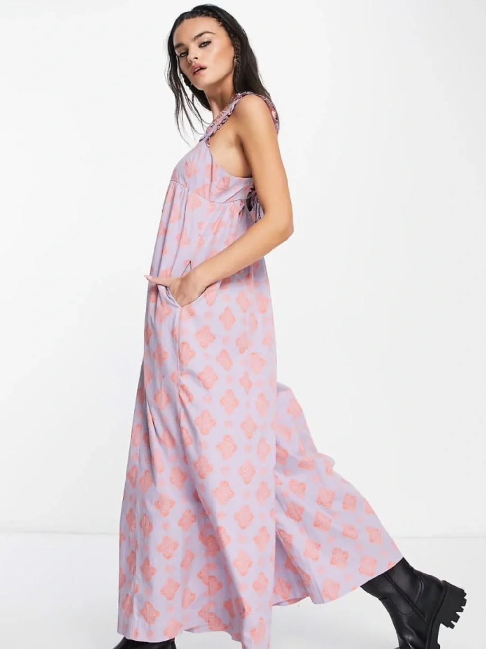 NWT Free People Katya printed jumpsuit in multi Size S